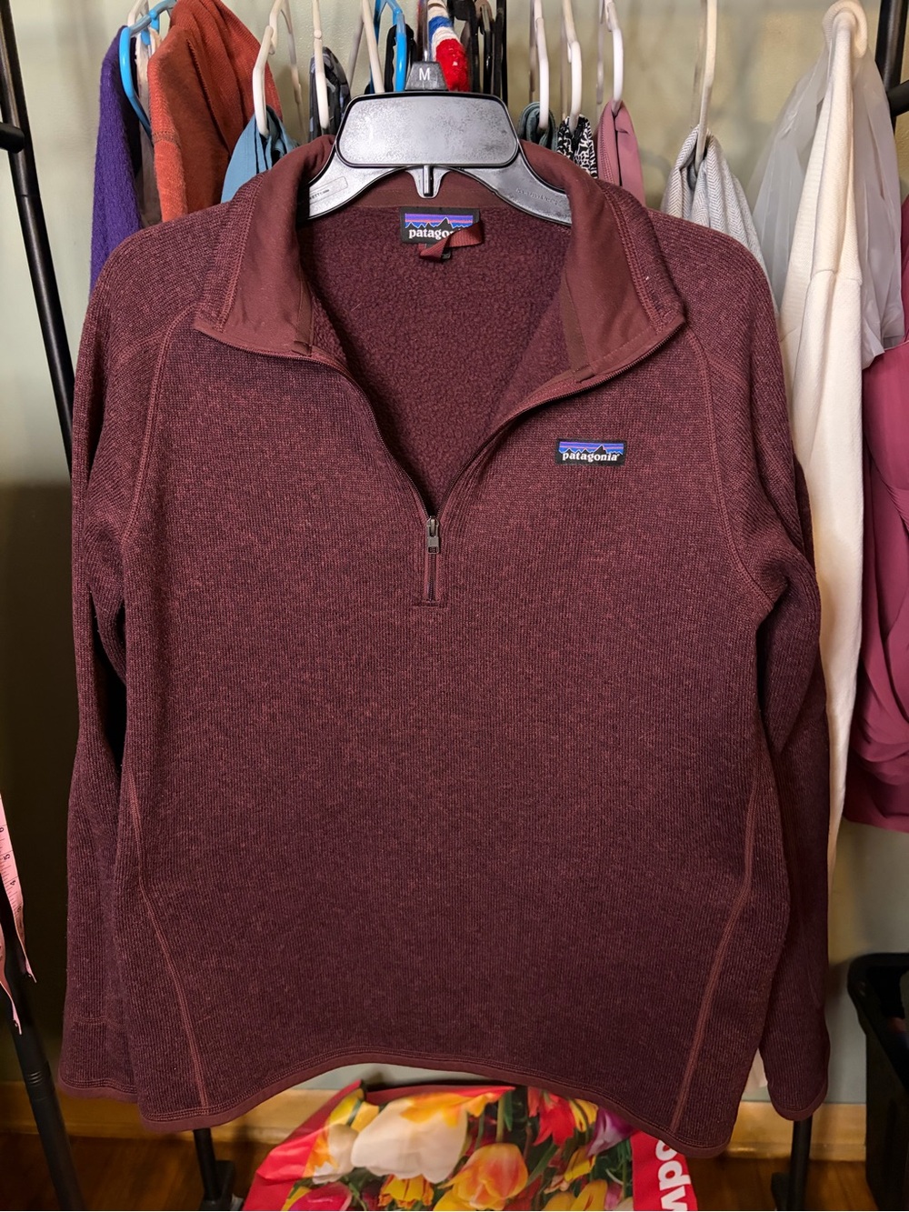Patagonia Women’s Cowl Half-Zip Sweater - Burgundy